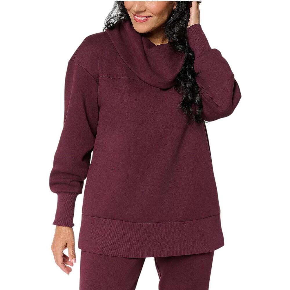 Martha Stewart Women's Signature Texture Knit Tunic Winetasting - Regular